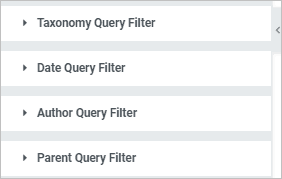 query filter tabs