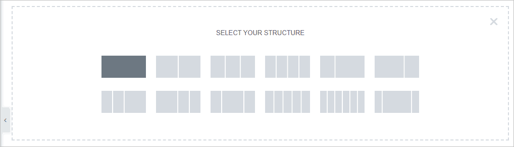Select Single Column Layout
