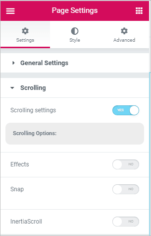 Dce Three Types Of Scrolling Options
