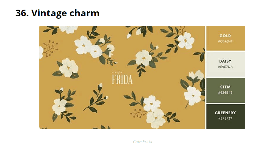 Vintage Charm Color Palette From Canva