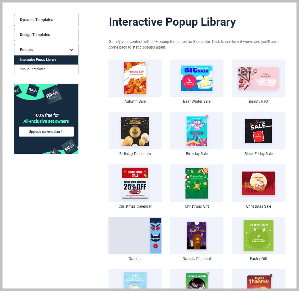 Interactive Popup Library