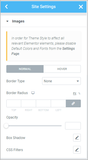 Site Settings Images