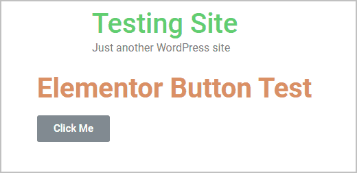 Elementor Button On Front End
