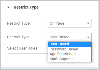Restriction Types