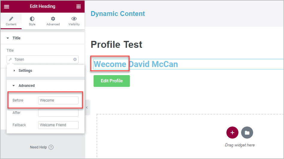 Adding Welcome Text To Heading