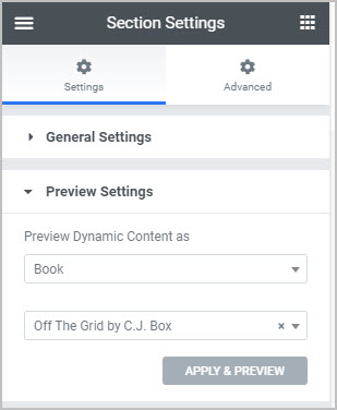 page settings for books