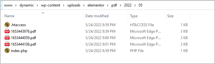 folder where pdfs are saved