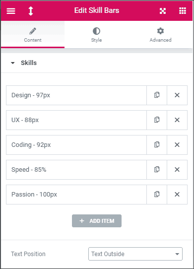 happy addons skill bars settings