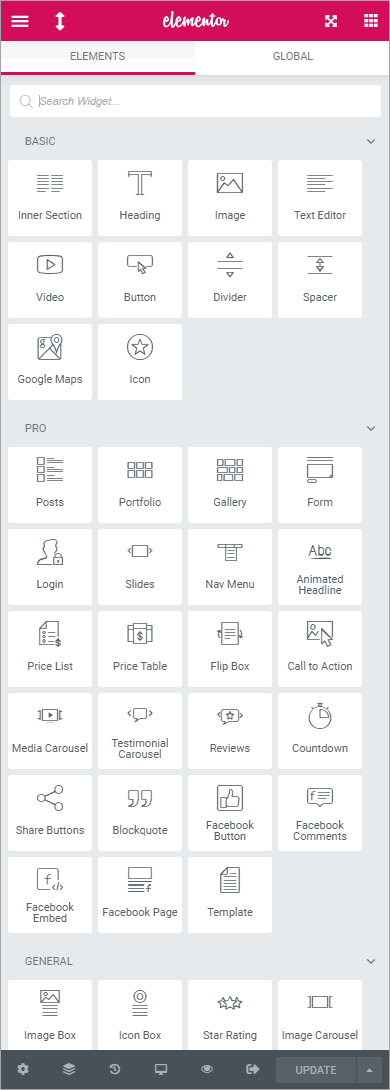 flexible elementor panel flexible grid