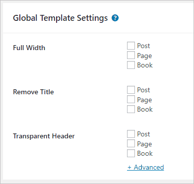 page builder framework global template settings