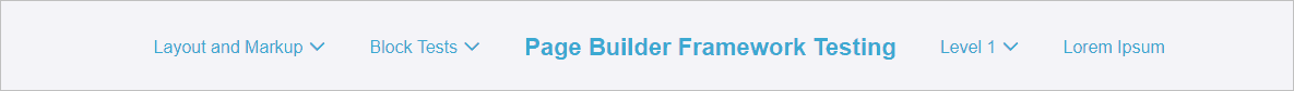 page builder framework menu centered