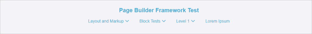 page builder framework menu stacked