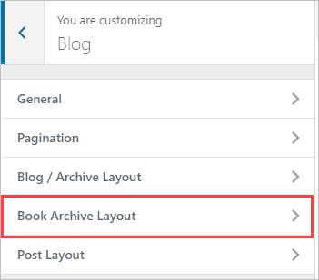 page builder framework separate archive option for books