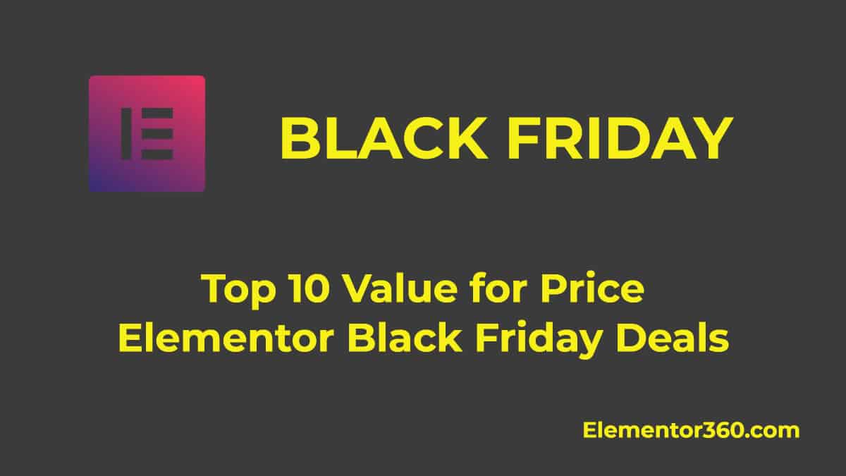 elementor pro black friday