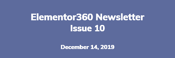 Elementor360 Newsletter – Issue 10