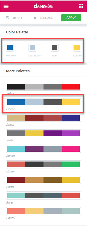 Styles Pick Color Palette