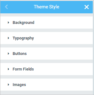 Theme Styles Menus