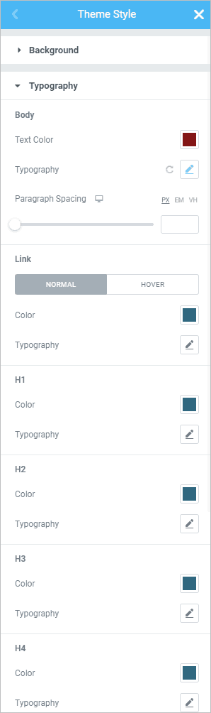 Typography Colors Set