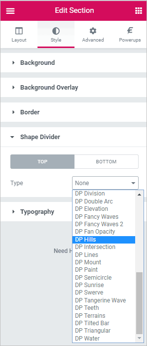 Designer Powerup Shape Dividers