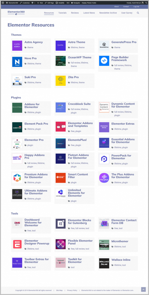 Elementor360 Resources Page 1