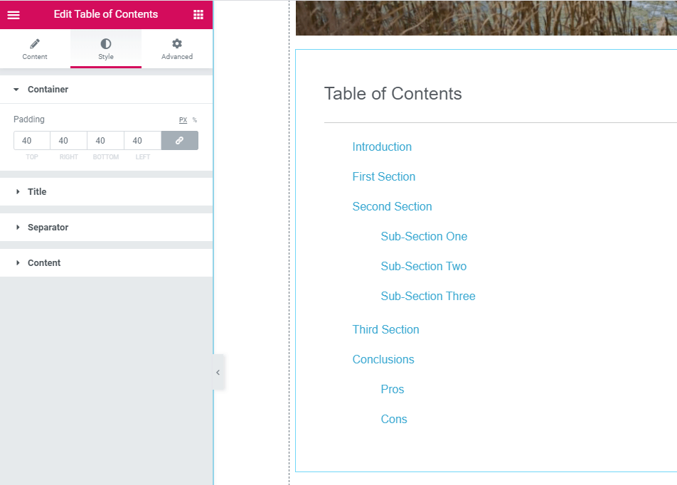 Uae Toc Style Tab