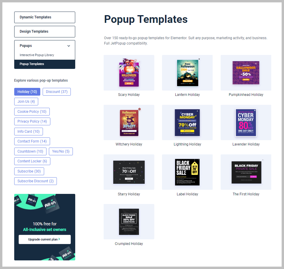 Popup Templates