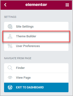 Elementor 3 Theme Builder
