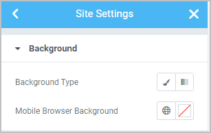 Site Settings Background