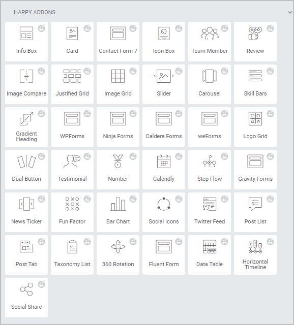 Happy Addons 37 Free Widgets