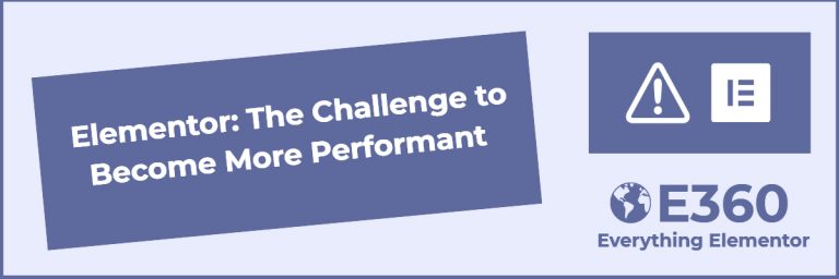 elementor challenge to become more performant