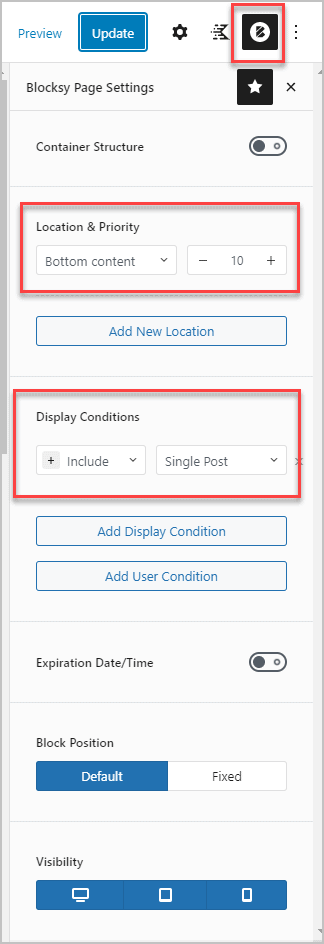 affiliate accordion display rules