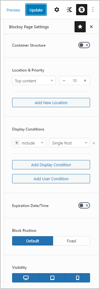 blocksy toc placement settings