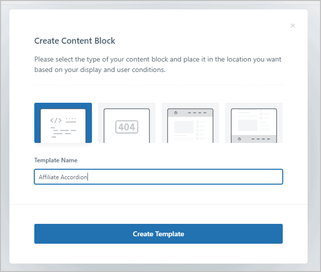 create new content block