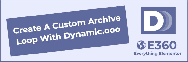 create a custom archive loop with dynamic