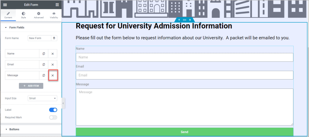 default form added