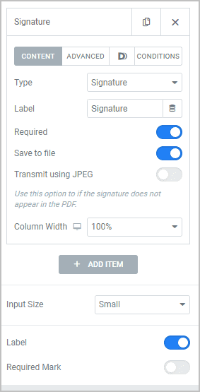 signature field