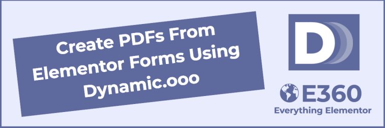 Create PDFs From Elementor Forms Using  Dynamic.ooo