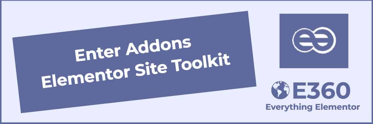 enter addons elementor site toolkit