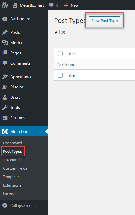 Add Post Type