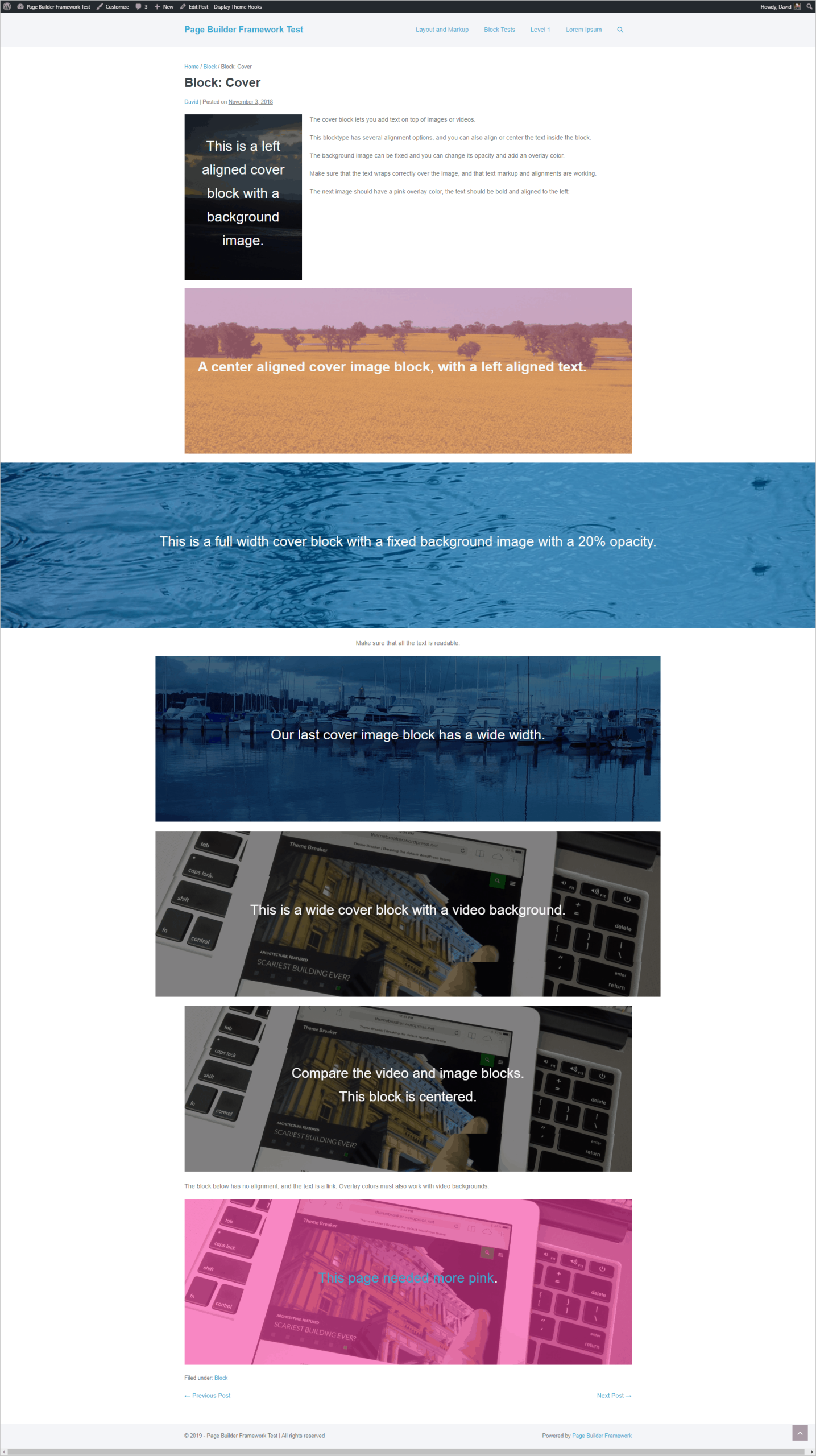 cover block test