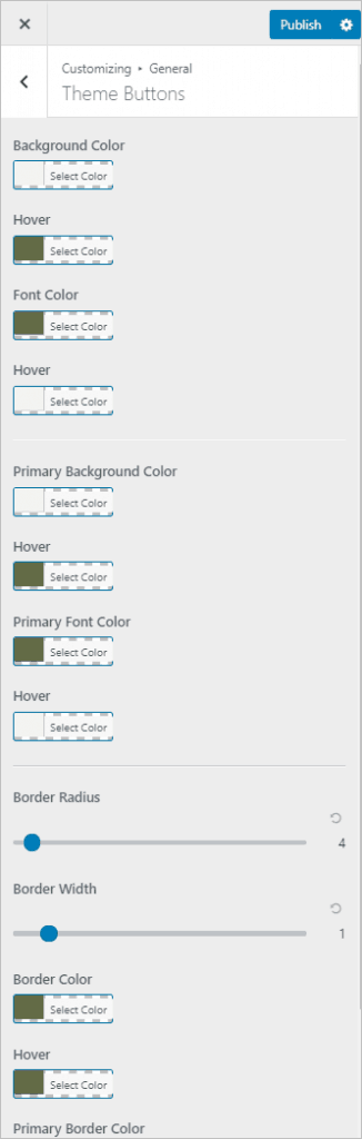 Customizer Buttons