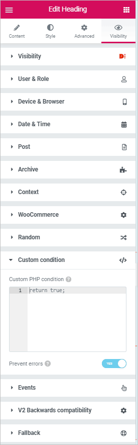 Dce Custom Php Condition