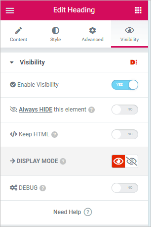 Dce Display Options