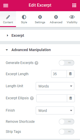 Dce Excerpt Widget Advanced