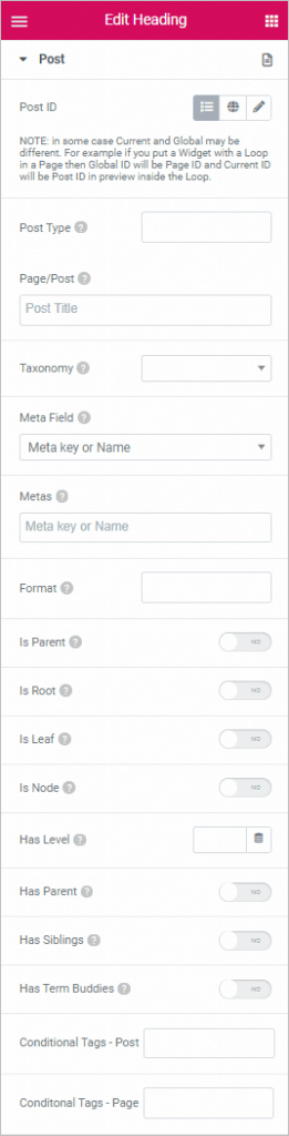 Dce Post Based Conditional Display