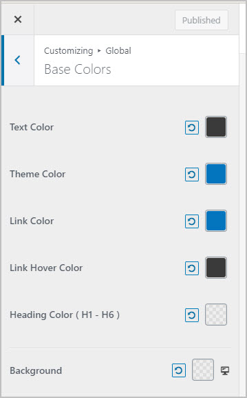 default astra color palette