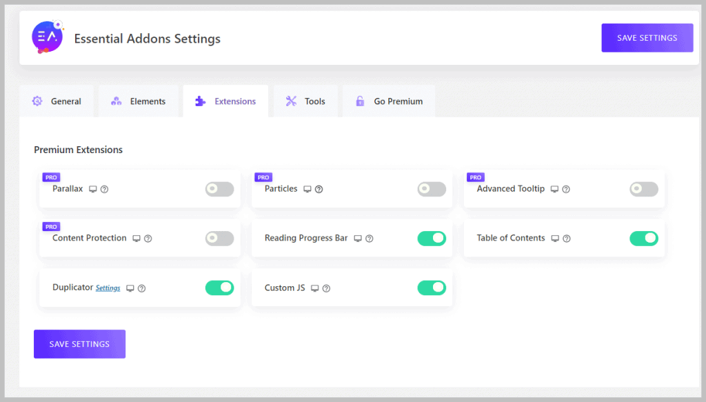 Ea Extensions Menu 1