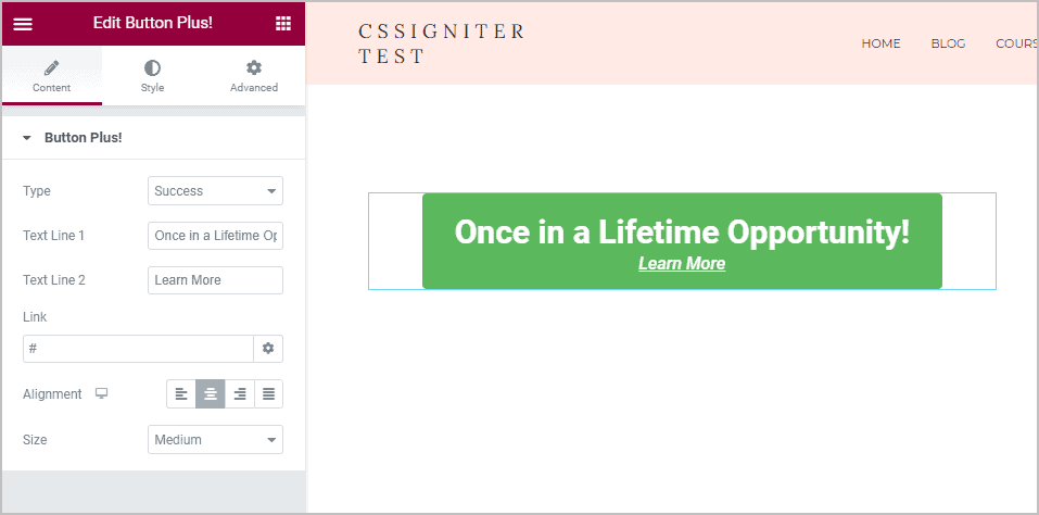 Edit Button Plus Content