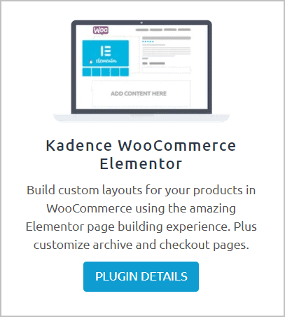 Kadence Woocommerce Elementor