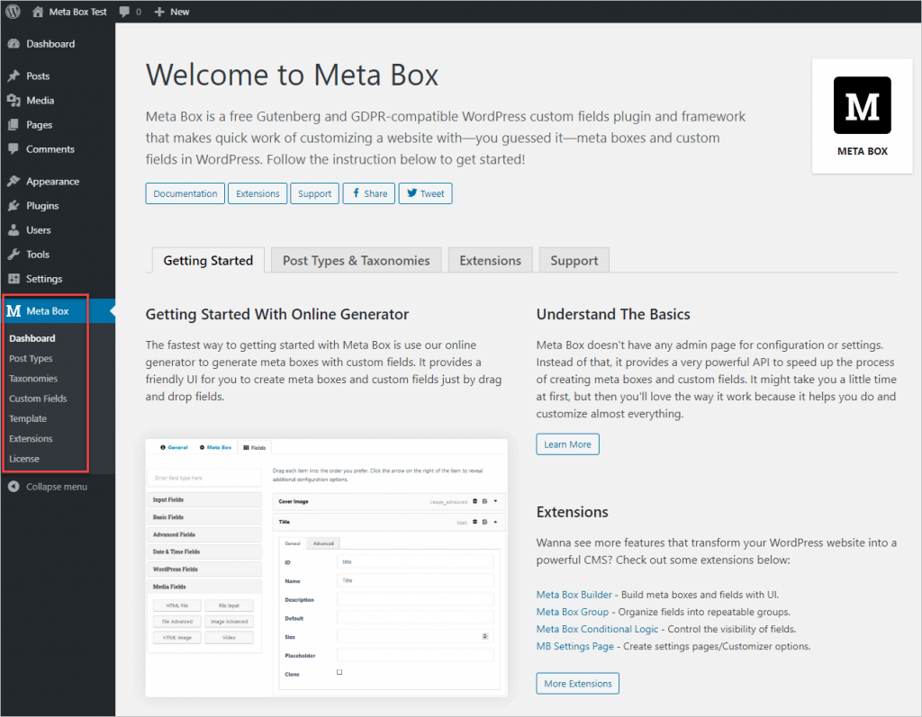 Meta Box Aio Default Menu